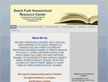 Tablet Screenshot of dutchforkhomeschoolresourcecenter.com